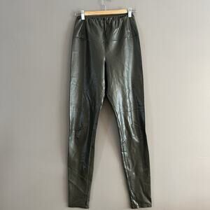 Aritzia Wilfred Free High Rise Soft Leggings Shinny Olive Green Medium